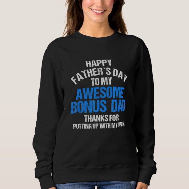 Mens Happy Vathers Day to my Phantastisch Bonus Va Sweatshirt (Vorderseite)