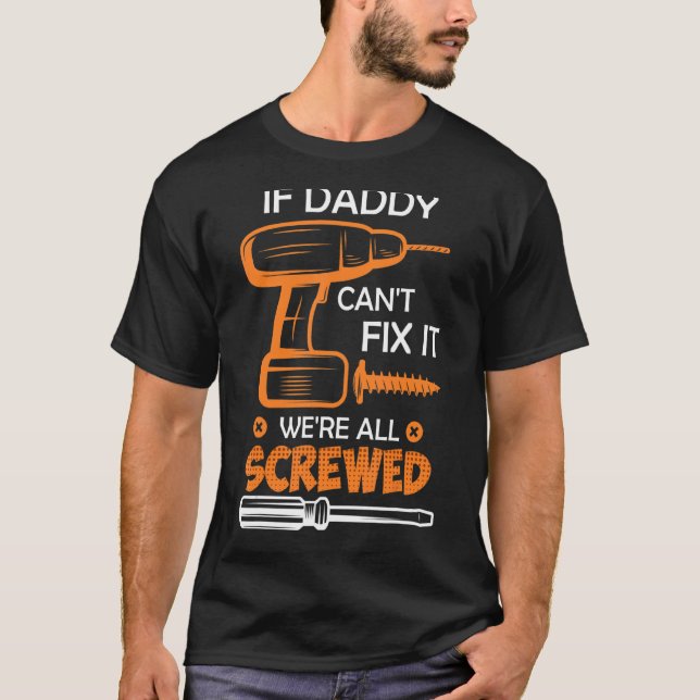 Mens Hobbyist Vater Handyman Vater behebt den Vate T-Shirt (Vorderseite)