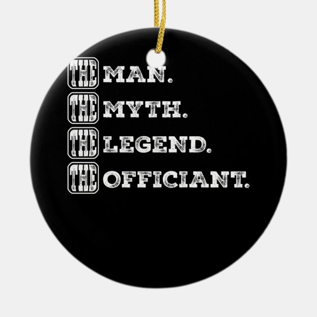 Mens Hochzeitoffizier Ehefrau des Mannes Keramik Ornament (Vorne)