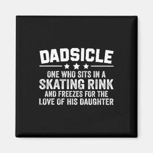 Mens Hockey Dadsicle Abbildung Skaten-Vater einer Magnet