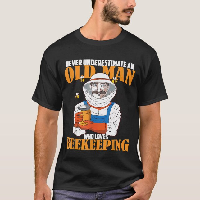 Mens Honey Bee Honeycomb Beekeeper Beehive Bees T-Shirt (Vorderseite)