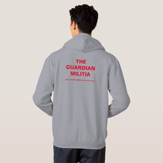 Mens Hoodie, Guardian Militia Hoodie (Schwarz voll)