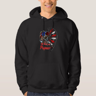 Mens Hooked on Papaw Fisherman American Flag Patte Hoodie