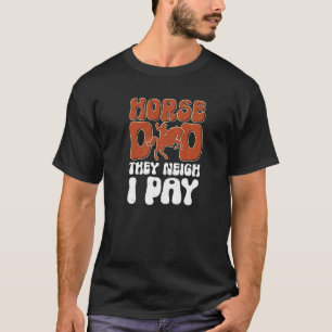 Mens Horse Vater sie neigen zu zahlen Reiten Athle T-Shirt