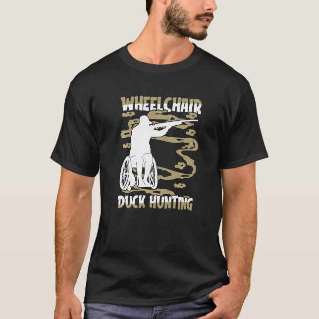 Mens Hunter Rollstuhl Geese Jagd Gänse Ente Hunt T-Shirt (Vorderseite)