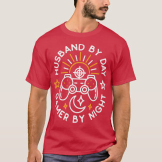 Mens Husband By Day Gamer By NightVideo Games Love T-Shirt