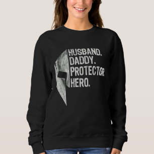 Mens Husband Daddy Protector Hero Spartan Sparta G Sweatshirt