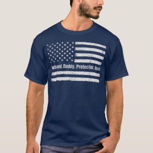 Mens Husband Daddy Protector Hero Vintag Father T-Shirt