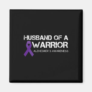 Mens Husband eines Kriegers Alzheimer's Awareness Magnet