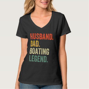 Mens Husband Vater Boating Legend Segelboot Kapitä T-Shirt