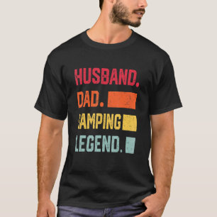 Mens Husband Vater Camping Legend Camper Vintag Fa T-Shirt