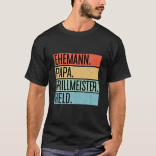Mens Husband Vater Grill Master Hero GRILLEN Fathe T-Shirt