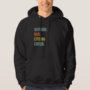 Mens Husband Vater Radfahren Legend Vintag Vatersc Hoodie