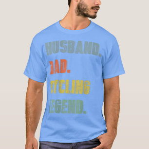 Mens Husband Vater Radfahren Legend Vintag Vatersc T-Shirt