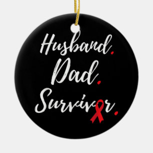 Mens Husband Vater Survivor Stroke Bewusstsein Keramik Ornament