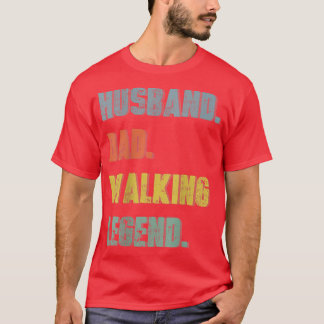 Mens Husband Vater Walking Legend Vintag Vaterscha T-Shirt