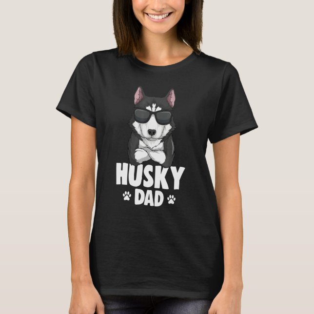Mens Husky Dad Dog Lover T-Shirt (Vorderseite)