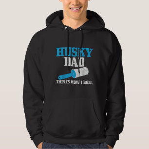 Mens Husky Vater Hund Hair Funny Siberischer Husky Hoodie