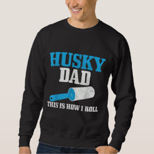 Mens Husky Vater Hund Hair Funny Siberischer Husky Sweatshirt