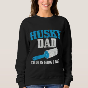 Mens Husky Vater Hund Hair Funny Siberischer Husky Sweatshirt