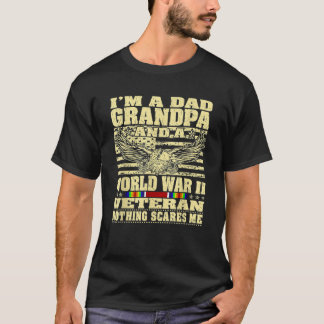 Mens I bin Vater Opa und 2 Veteran des Weltkriegs  T-Shirt