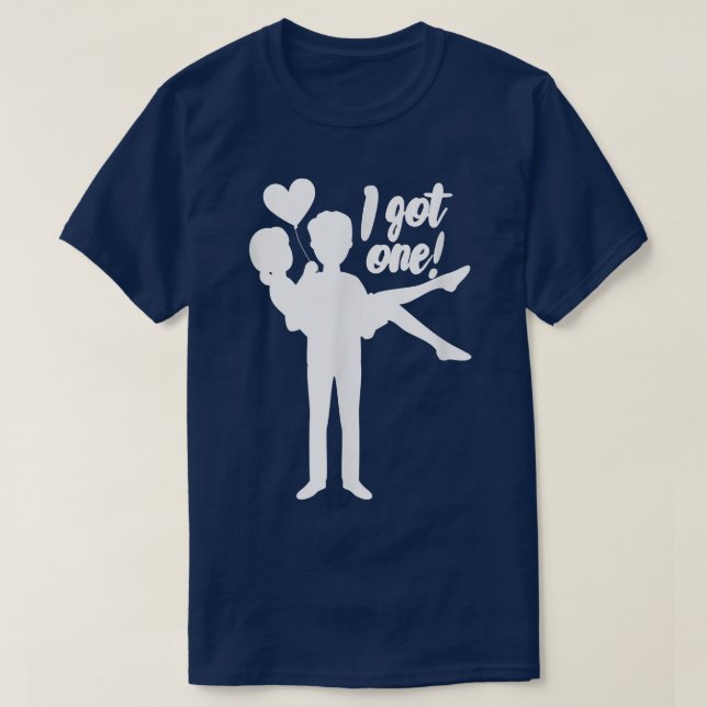 Mens I Got One Groom Bride Wedding Bachelor Party  T-Shirt (Design vorne)
