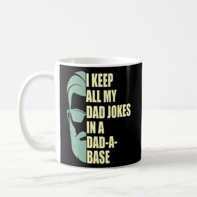 MENS I Keep All My Dad Jokes in a Dad a Basis Husb Kaffeetasse (Links)