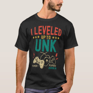 Mens I Leveled up to Unk New Unk Gamer Förderung T-Shirt