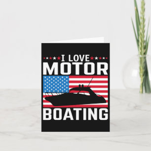Mens I Liebe Motorbootmotor Motorbootfahren T-Shir Karte