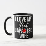 Mens I Love My Hot Japanese Wife Valentines Day  Tasse<br><div class="desc">Mens I Love My Hot Japanese Wife Valentines Day Gift. Perfect gift for your dad,  mom,  papa,  men,  women,  friend and family members on Thanksgiving Day,  Christmas Day,  Mothers Day,  Fathers Day,  4th of July,  1776 Independent day,  Veterans Day,  Halloween Day,  Patrick's Day</div>