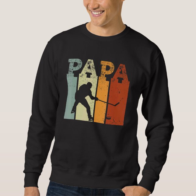 Mens Ice Hockey Sports Icehockey Player Papa Cool Sweatshirt (Vorderseite)