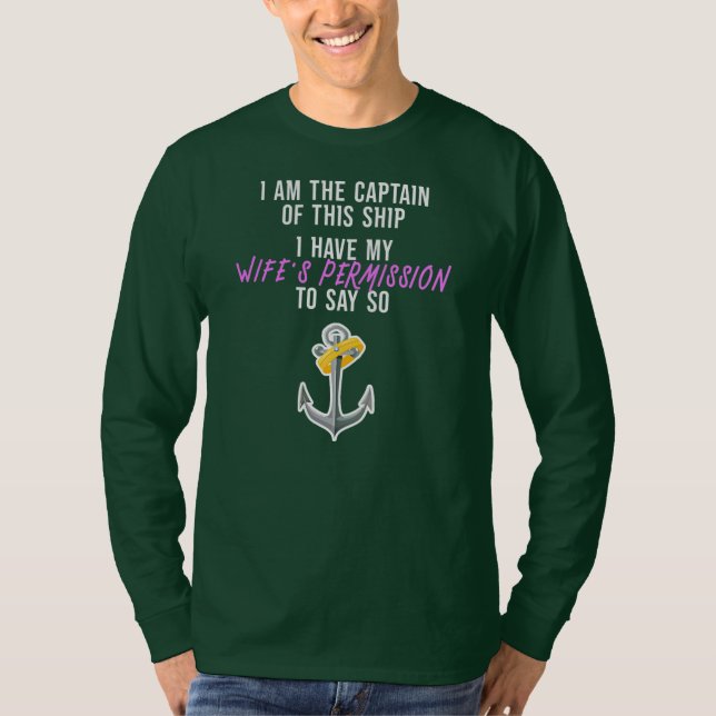 Mens, ich bin der Kapitän dieses schiff-lustigen K T-Shirt (Vorderseite)
