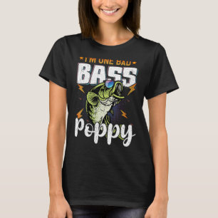 Mens ich bin ein schlechter Bass Poppy Bass Fishin T-Shirt