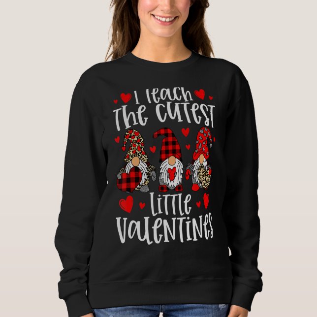 Mens ich lehre den Niedlichen kleinen Valentiner L Sweatshirt (Vorderseite)