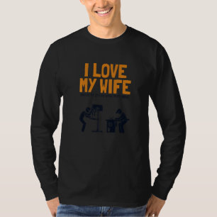 Mens Ich Liebe Meine Frau Tischler Zimmermann Holz T-Shirt