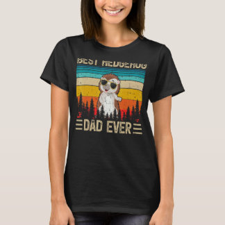 Mens Igel Vintag Bester Igel Vater Fallen T-Shirt