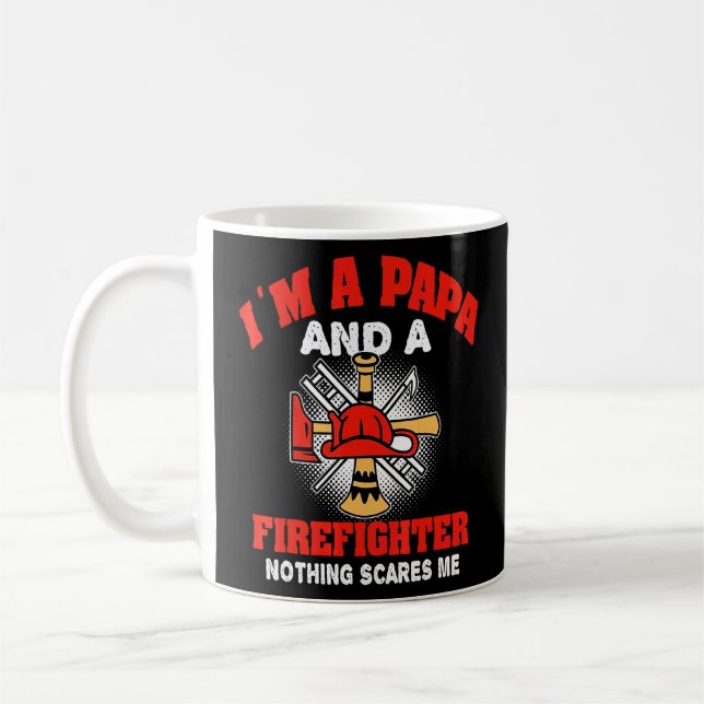 Mens im Papa und Feuerwehrmann Kaffeetasse (Links)