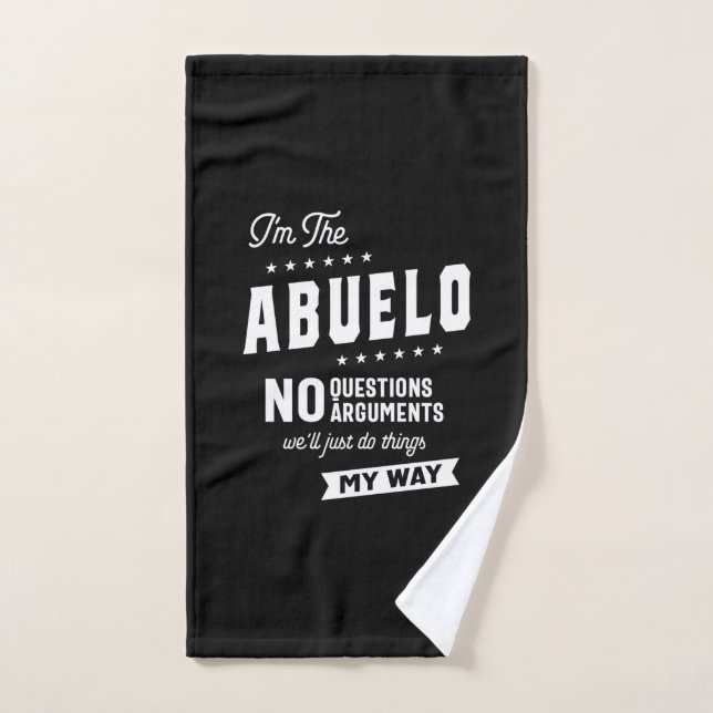 Mens I'm The Abuelo No Questions Arguments (Serviette à main)
