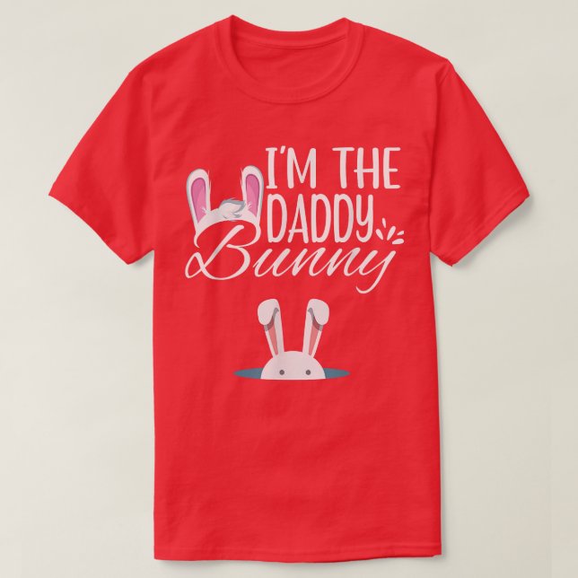 Mens I'm the Daddy Papa Bunny Niedlich Matching Fa T-Shirt (Design vorne)