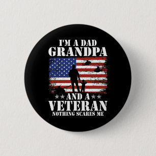 Mens Im Vater Opa und Veteranen des Veteranen des Button