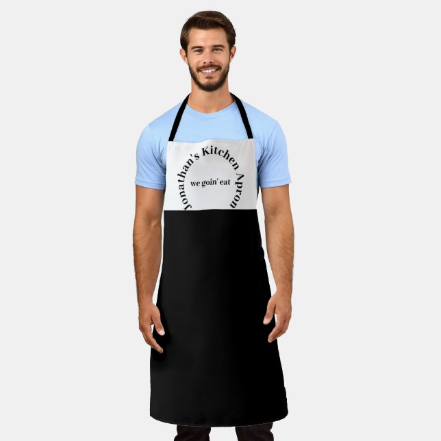 Mens Individuelle Name Kochen Schürze (Getragen)