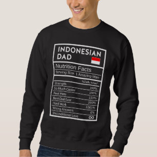 Mens Indonesischer Vater Ernährung Fakten National Sweatshirt