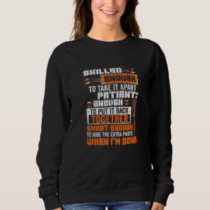 Mens intelligent genug, um die Zusatzteile zu verb Sweatshirt