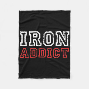 Mens Iron Addict Gym Workout Fitness Bodybuilding Fleecedecke