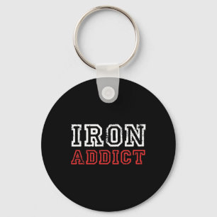 Mens Iron Addict Gym Workout Fitness Bodybuilding Schlüsselanhänger