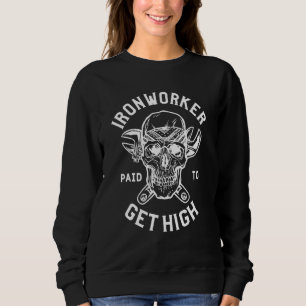 Mens Ironworker bezahlt für Hochschweißschwanz Sweatshirt