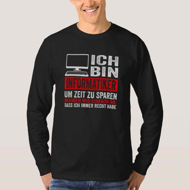 Mens IT Experte Informatik T-Shirt (Vorderseite)