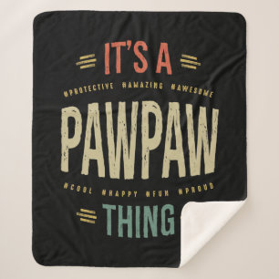 Mens It's a Paw Thing Großvater Vater Geschenk Sherpadecke