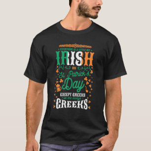 Mens Jeder ist ein bisschen irisch auf St Patrick T-Shirt