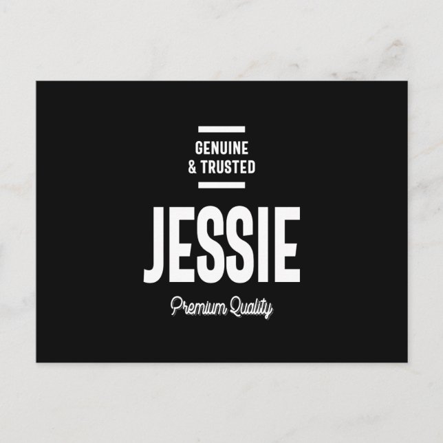 Mens Jessie Name Gift Postkarte (Vorderseite)